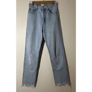 AGOLDE Jeans 90's Pinch Waist High Rise Straight Fit Raw Hem - Size 25